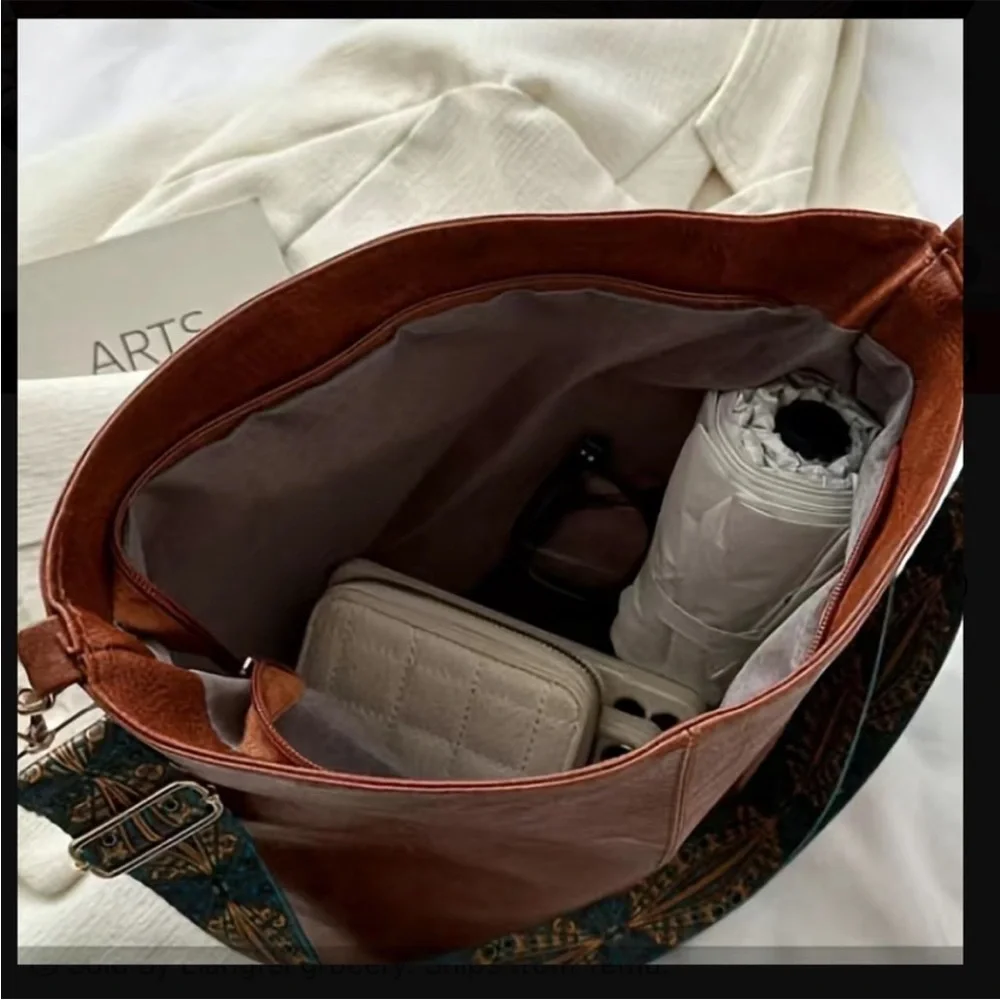 Faux leather boho crossbody bag/purse-NWT